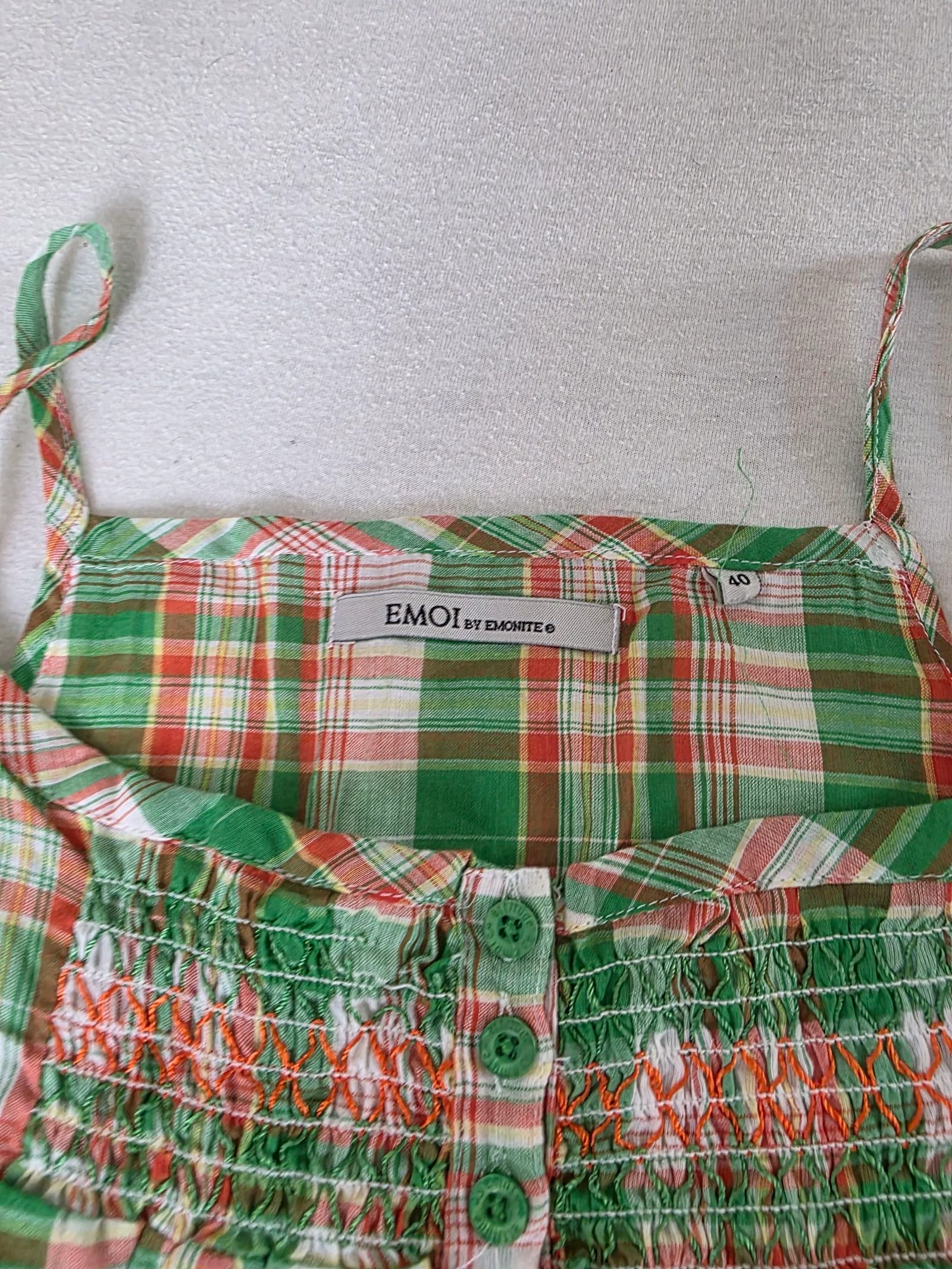 Top de alças / Blusa madras de algodão 🍒y2k vintage anos 2000🍒tamanho 40 – photo 11